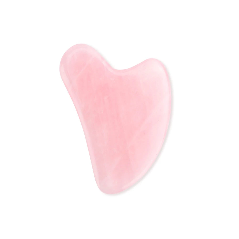 Natural Jade Gua Sha Board Original Rose Quartz Facial Massager Roller Stone Massage Face Neck Skin Lifting Care Face Mask