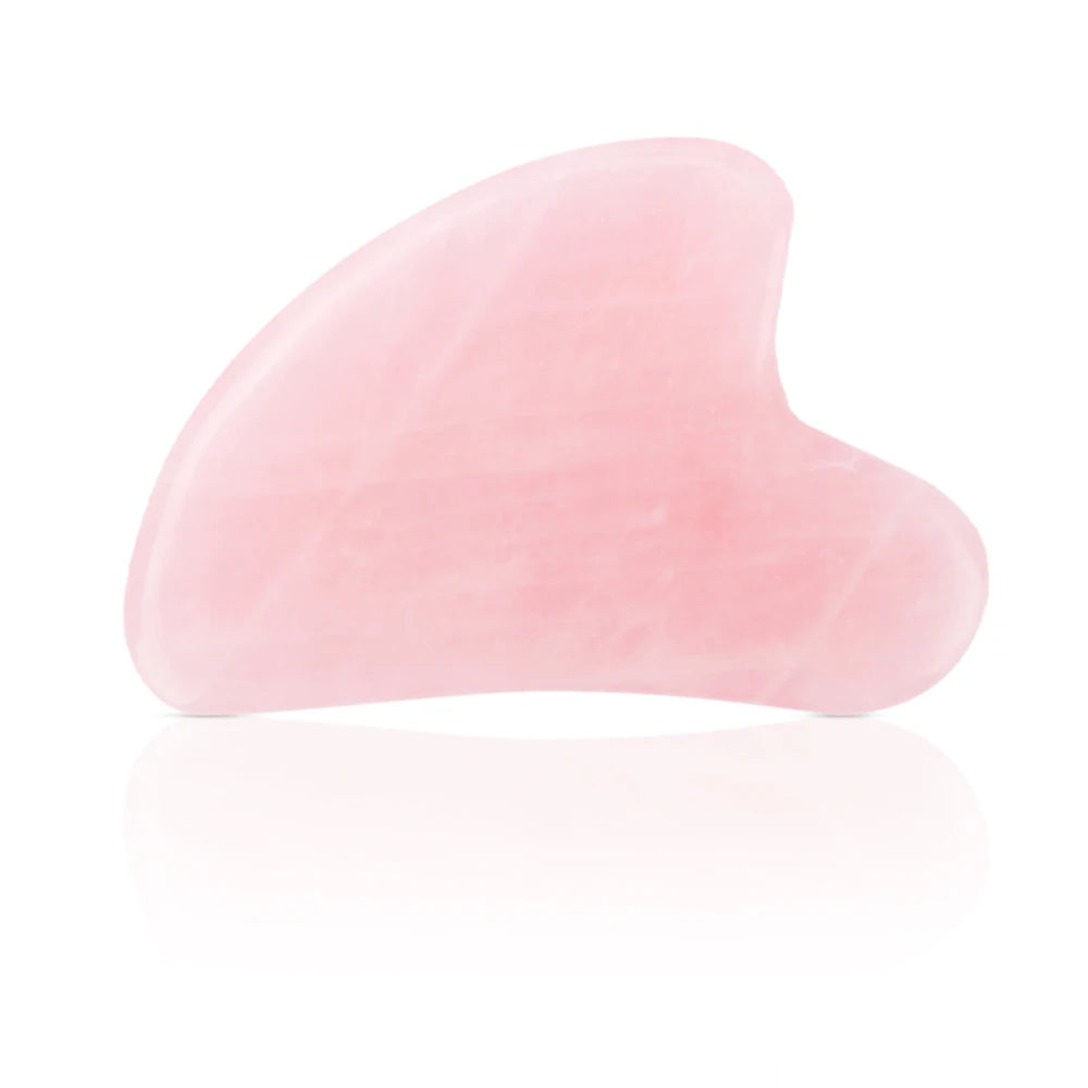 Natural Jade Gua Sha Board Original Rose Quartz Facial Massager Roller Stone Massage Face Neck Skin Lifting Care Face Mask