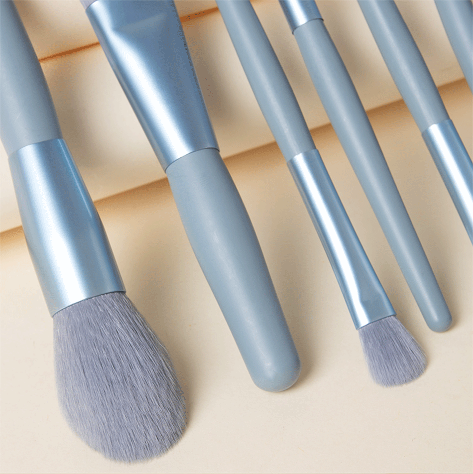 8pcs Travel Women Unicorn Makeup Brushes Set Portable Soft Concealer Beauty Foundation Eye Shadow Tool Eyelash Brush With Bag