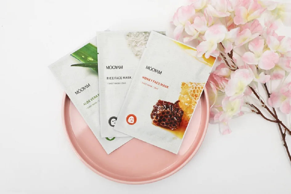 10pcs Fruit Plant Facial Mask Korean Skincare Product Moisturizing Hydrating Face Natural Fruit Plant Facial Sheet Mask