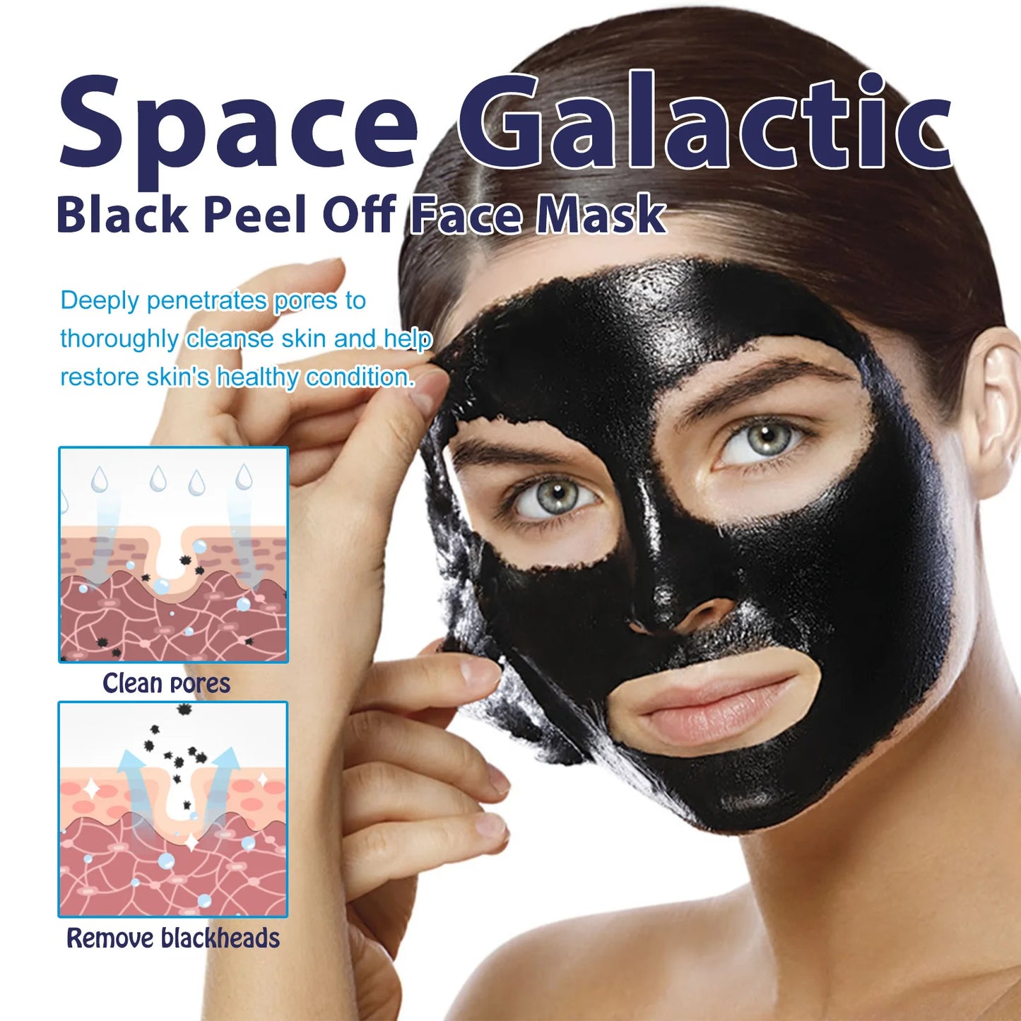 EELHOE Bamboo Charcoal Facial Mask Deep Cleansing Blackhead Remover Mask Peel Face Pore Cleaning Solution Facail Skin Care Mask