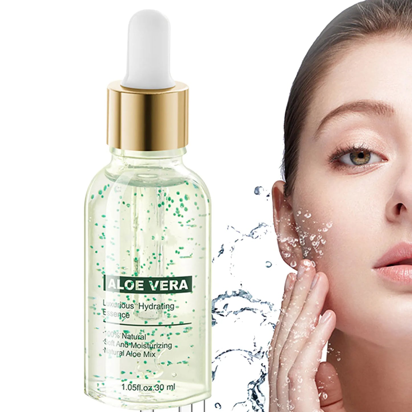 Organic Aloe Vera Gel 30ML Aloe Vera Luxurious Moisturizing Essence Aloe Vera Hydrating Serums Infuses Skin With Moisture And