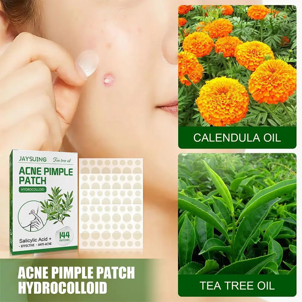 Tea Tree Oil Acne Pimple Patches Translucent Matte Hydrocolloid Salicylic Acid Tea Tree Oil For Inflamed Acne Improve Whiteheads