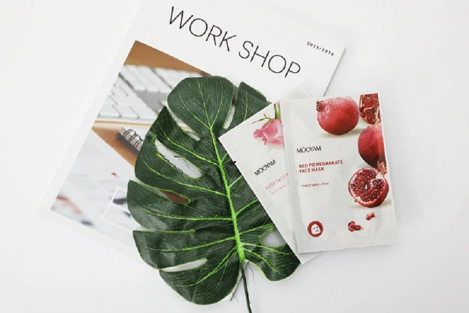 10pcs Fruit Plant Facial Mask Korean Skincare Product Moisturizing Hydrating Face Natural Fruit Plant Facial Sheet Mask