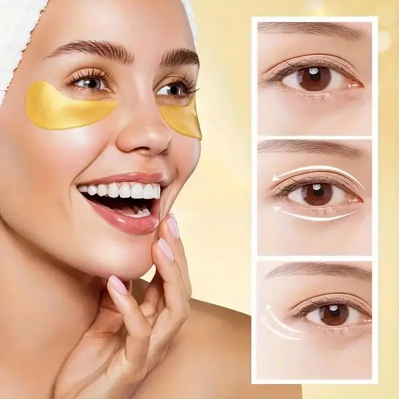 ✨ 24K Gold Collagen Eye Mask – Anti-Dark Circles, Anti-Wrinkle, Hydrating Patches