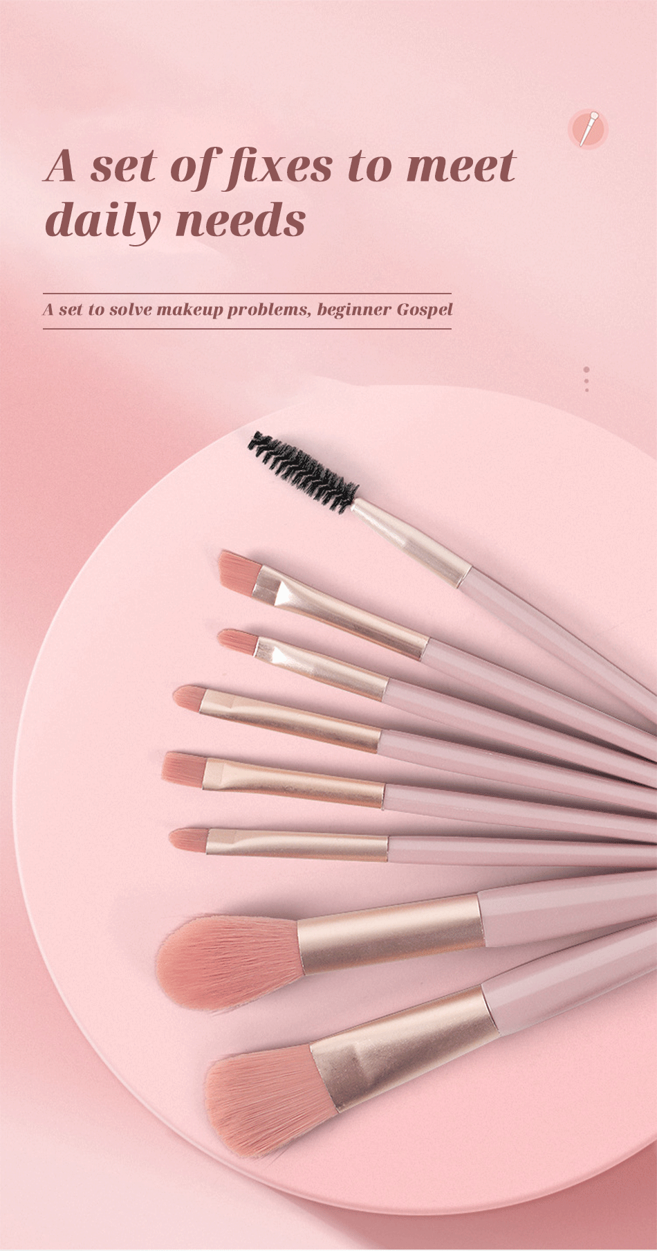 8pcs Travel Women Unicorn Makeup Brushes Set Portable Soft Concealer Beauty Foundation Eye Shadow Tool Eyelash Brush With Bag