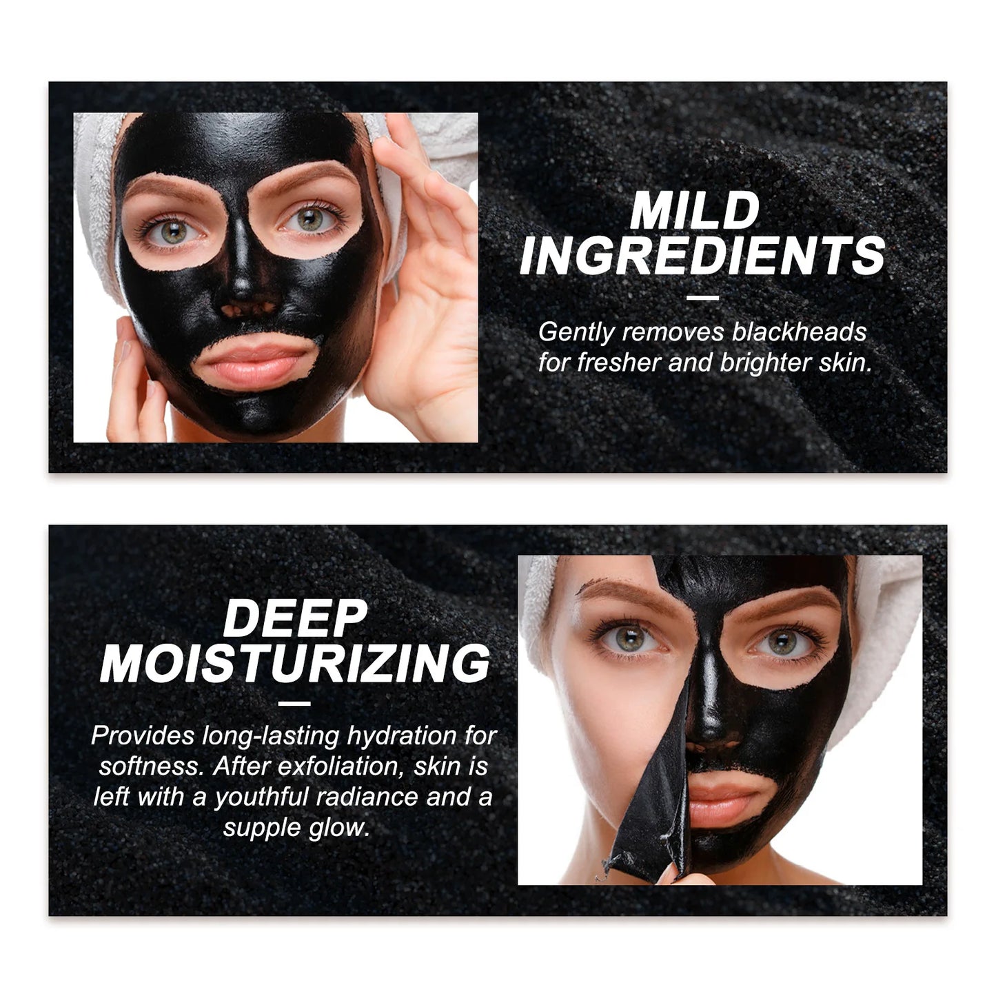 EELHOE Bamboo Charcoal Facial Mask Deep Cleansing Blackhead Remover Mask Peel Face Pore Cleaning Solution Facail Skin Care Mask