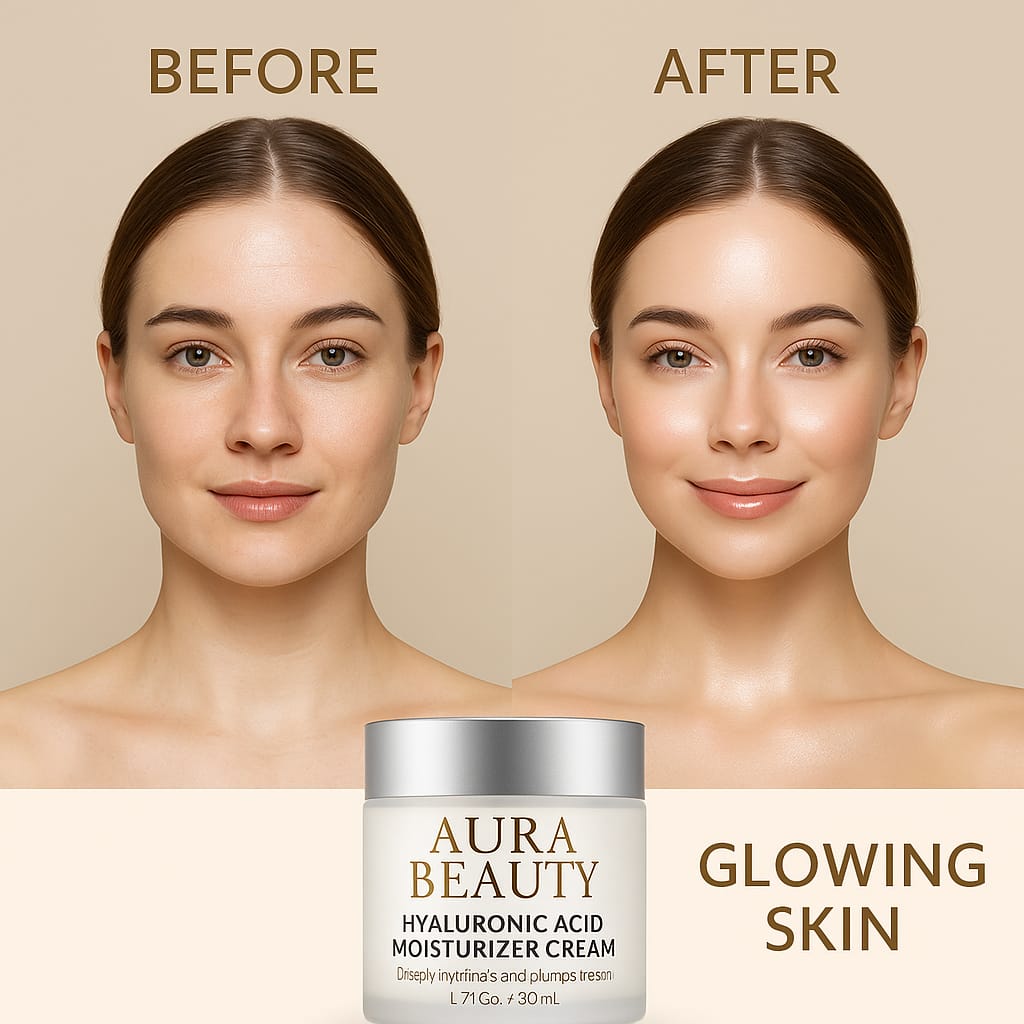 Aura Beauty Hyaluronic Acid Moisturizer Cream – Deep Hydration & Anti-Aging Formula