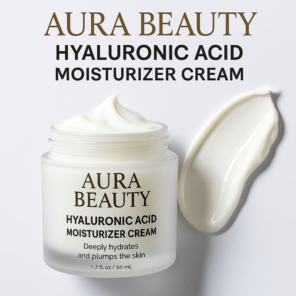 Aura Beauty Hyaluronic Acid Moisturizer Cream – Deep Hydration & Anti-Aging Formula