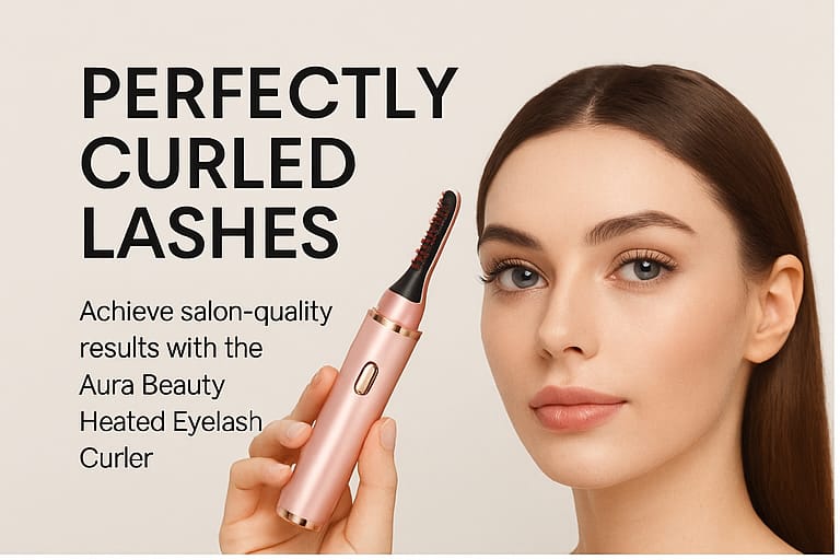 Aura Beauty Heated Eyelash Curler – Effortless Lift & Long-Lasting Curl"