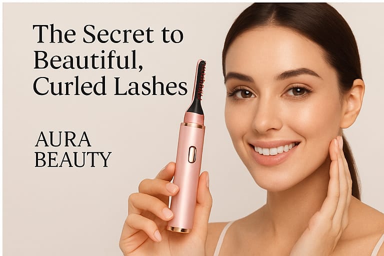 Aura Beauty Heated Eyelash Curler – Effortless Lift & Long-Lasting Curl"