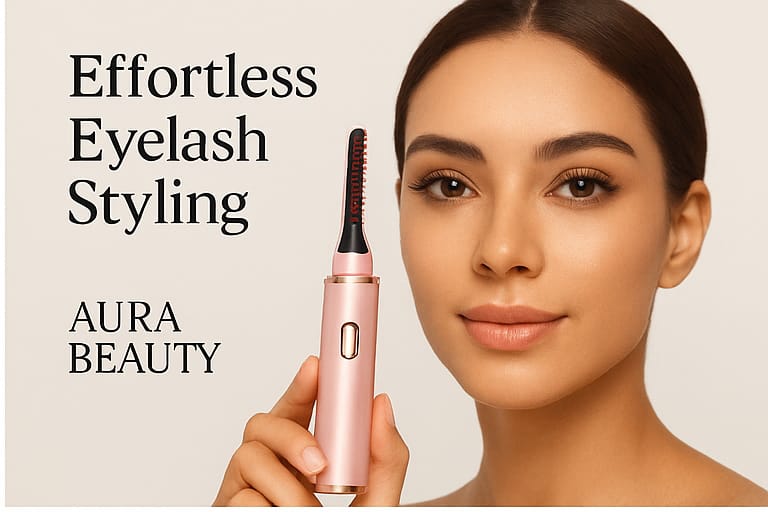 Aura Beauty Heated Eyelash Curler – Effortless Lift & Long-Lasting Curl"