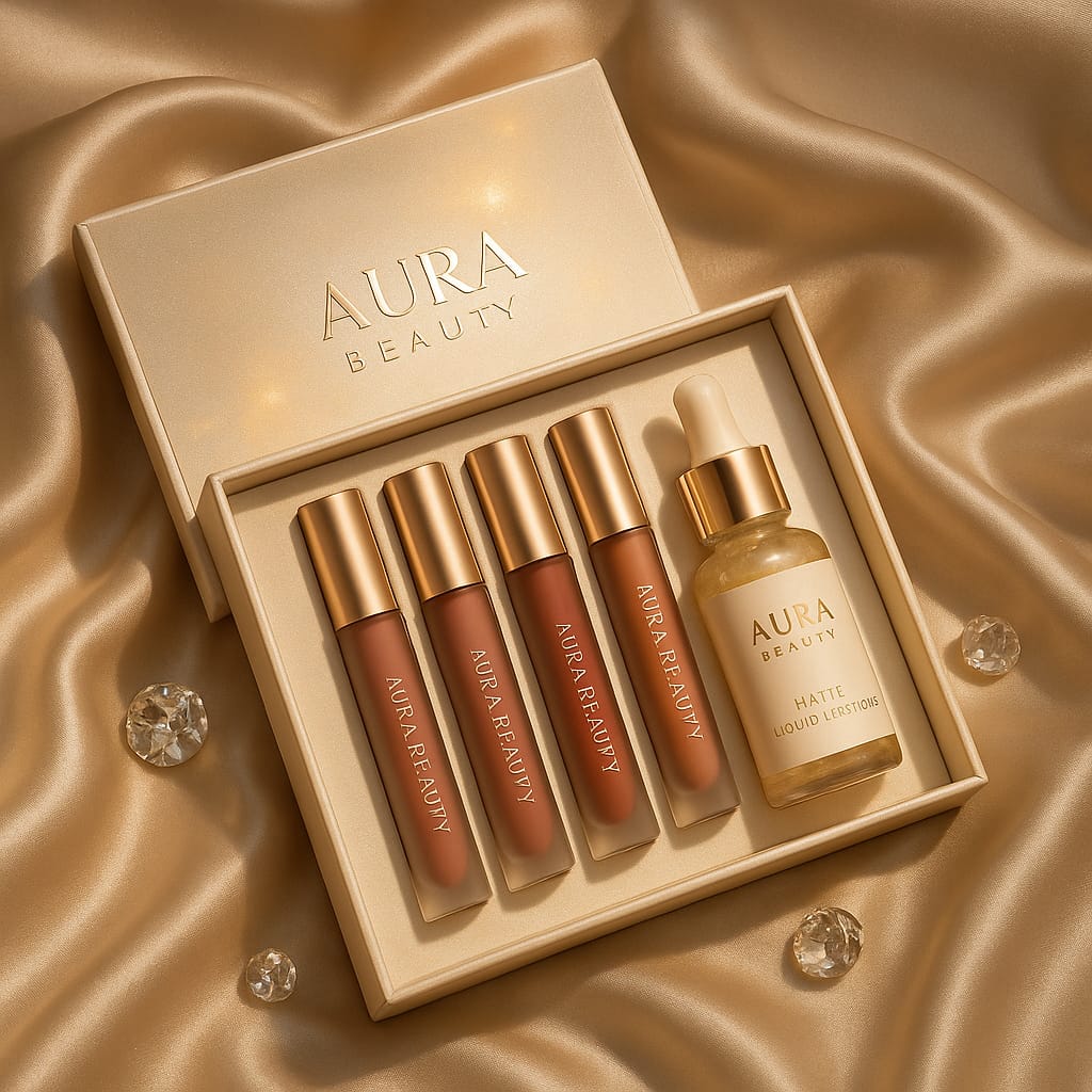 Liquid Lipstick Set: Long-Lasting & Waterproof Lip Gloss by HANDAIYAN - aura beauty cosmetics