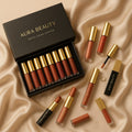 Liquid Lipstick Set: Long-Lasting & Waterproof Lip Gloss by HANDAIYAN - aura beauty cosmetics