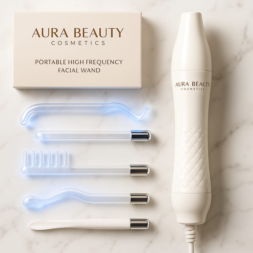 High-Frequency Facial Wand | Clear Skin & Glow - Aura Beauty Cosmetics - aura beauty cosmetics