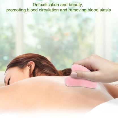 Natural Jade Gua Sha Board Original Rose Quartz Facial Massager Roller Stone Massage Face Neck Skin Lifting  Care Face Mask