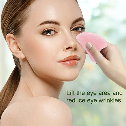 Natural Jade Gua Sha Board Original Rose Quartz Facial Massager Roller Stone Massage Face Neck Skin Lifting  Care Face Mask
