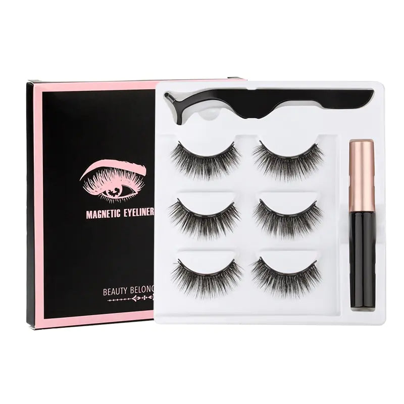 Magnetic Eyelashes 3D Mink - Reusable, Natural Look | Aura Beauty - aura beauty cosmetics