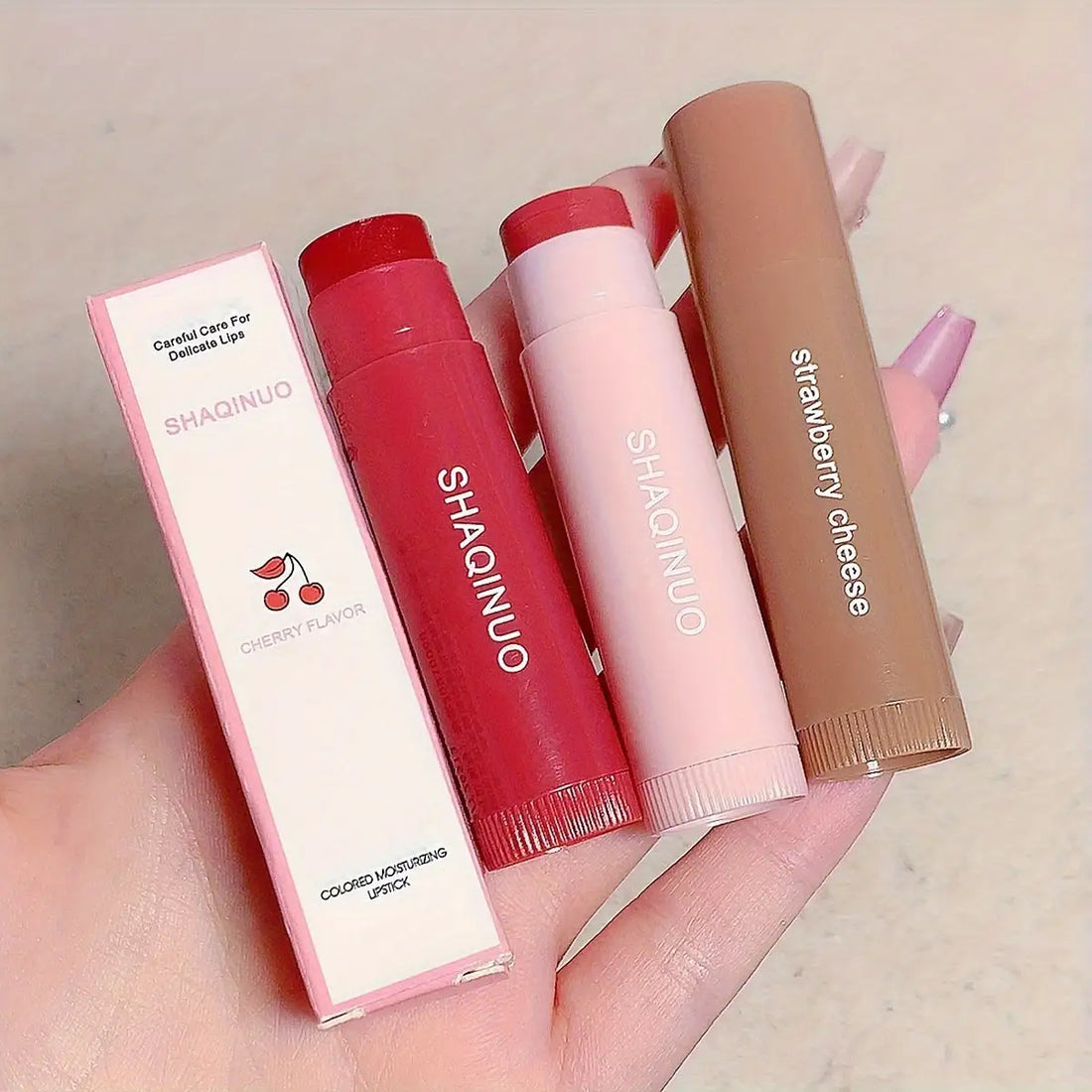 Korean Lip Balm Trio - Hydrating & Tinted Lip Care by Aura Beauty - aura beauty cosmetics