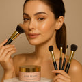 Makeup Brush Set: 15-Pc Pro Kit for Flawless Application | Aura Beauty - aura beauty cosmetics