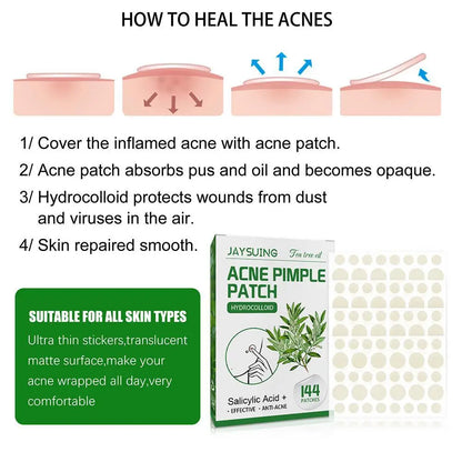 Tea Tree Oil Acne Pimple Patches Translucent Matte Hydrocolloid Salicylic Acid Tea Tree Oil For Inflamed Acne Improve Whiteheads