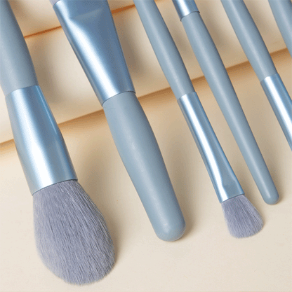 8pcs Travel Women Unicorn Makeup Brushes Set Portable Soft Concealer Beauty Foundation Eye Shadow Tool Eyelash Brush With Bag