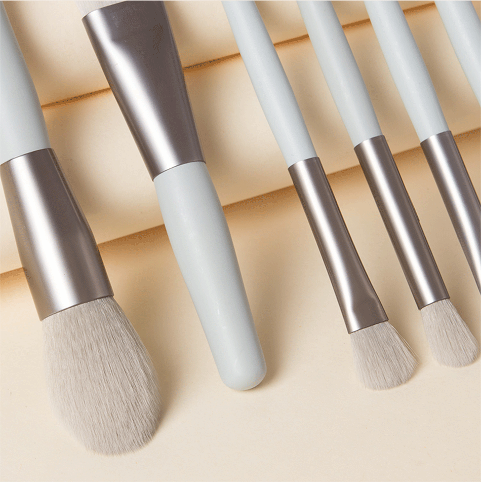 8pcs Travel Women Unicorn Makeup Brushes Set Portable Soft Concealer Beauty Foundation Eye Shadow Tool Eyelash Brush With Bag