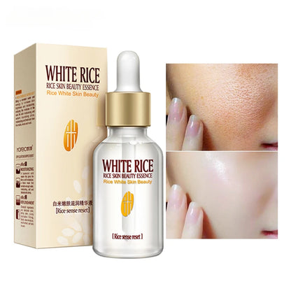 New White Rice Whitening Serum Face Moisturizing Cream Anti Wrinkle Anti Aging Face Fine Lines Acne Treatment Skin Care 15ml