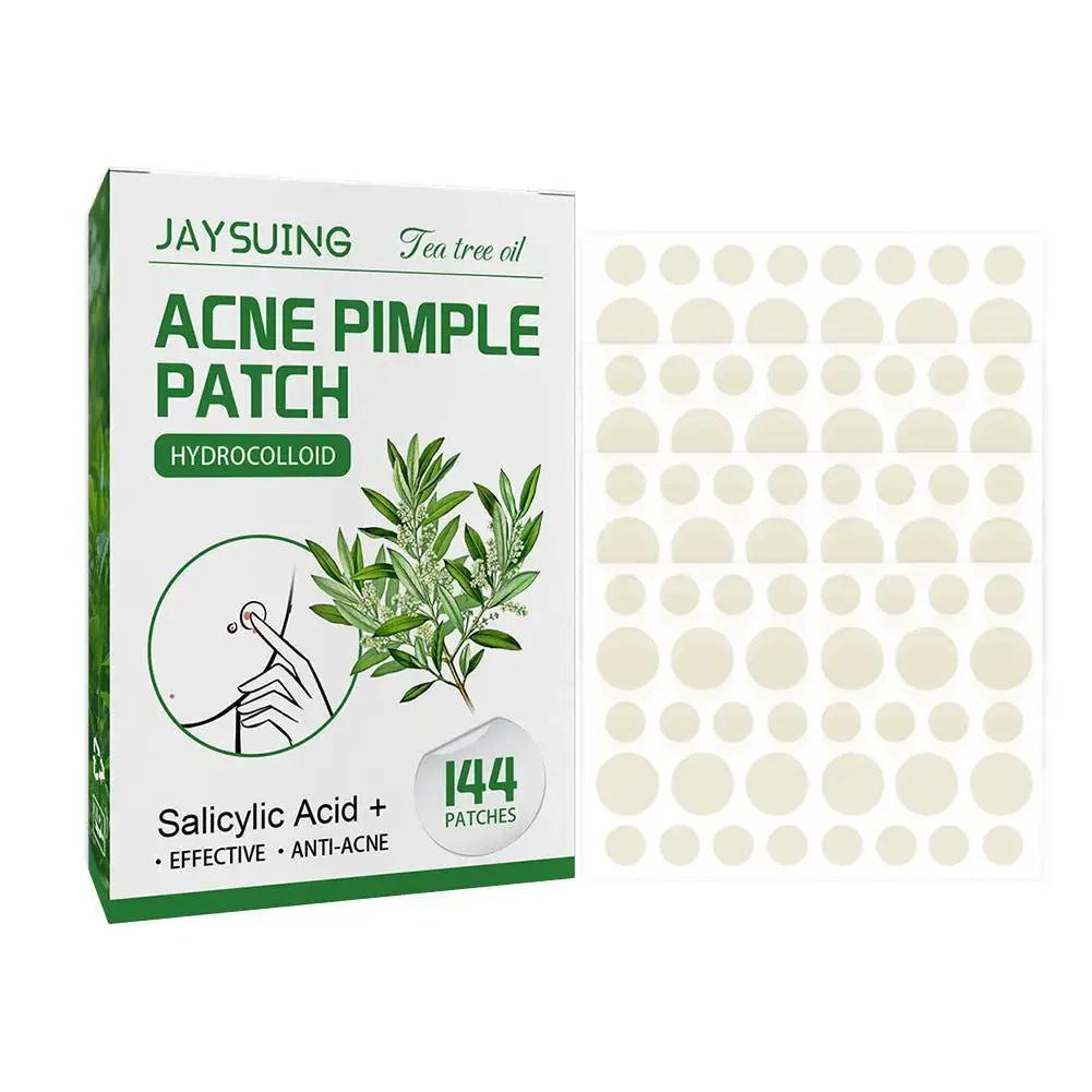 Tea Tree Oil Acne Patches: Hydrocolloid Pimple Treatment (144 Pcs) - aura beauty cosmetics