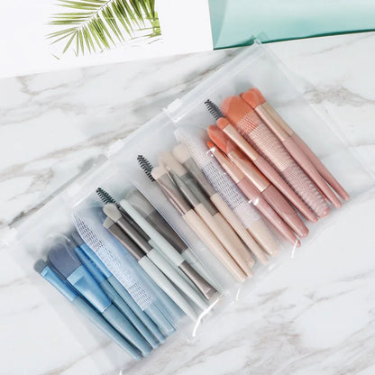 8pcs Travel Women Unicorn Makeup Brushes Set Portable Soft Concealer Beauty Foundation Eye Shadow Tool Eyelash Brush With Bag