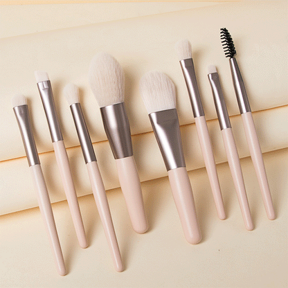 8pcs Travel Women Unicorn Makeup Brushes Set Portable Soft Concealer Beauty Foundation Eye Shadow Tool Eyelash Brush With Bag