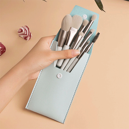 8pcs Travel Women Unicorn Makeup Brushes Set Portable Soft Concealer Beauty Foundation Eye Shadow Tool Eyelash Brush With Bag