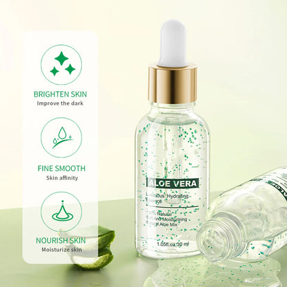 Organic Aloe Vera Gel 30ML Aloe Vera Luxurious Moisturizing Essence Aloe Vera Hydrating Serums Infuses Skin With Moisture And