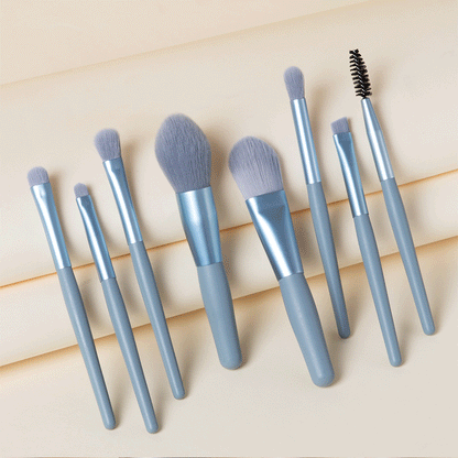 8pcs Travel Women Unicorn Makeup Brushes Set Portable Soft Concealer Beauty Foundation Eye Shadow Tool Eyelash Brush With Bag