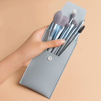 8pcs Travel Women Unicorn Makeup Brushes Set Portable Soft Concealer Beauty Foundation Eye Shadow Tool Eyelash Brush With Bag