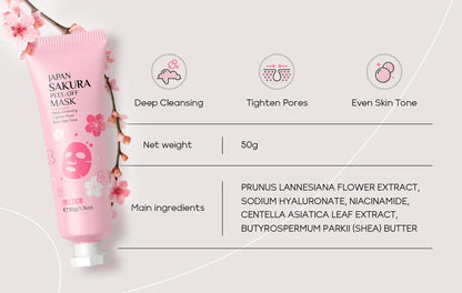 LAIKOU 24K Gold Sakura Peeling Face Mask Firming Brightening Blackhead Removal Facial Tear Off Mask Skin Care Products