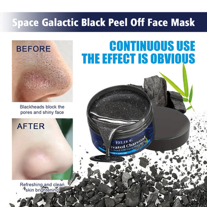 EELHOE Bamboo Charcoal Facial Mask Deep Cleansing Blackhead Remover Mask Peel Face Pore Cleaning Solution Facail Skin Care Mask