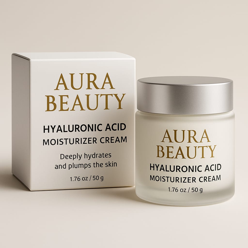 Aura Beauty Hyaluronic Acid Moisturizer Cream – Deep Hydration & Anti-Aging Formula