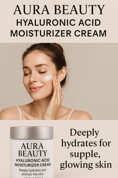 Aura Beauty Hyaluronic Acid Moisturizer Cream – Deep Hydration & Anti-Aging Formula