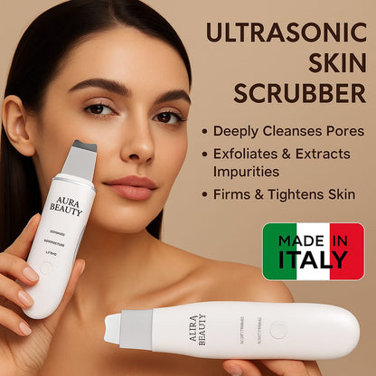 Aura Beauty Ultrasonic Skin Scrubber – Deep Pore Cleansing & Exfoliation Tool