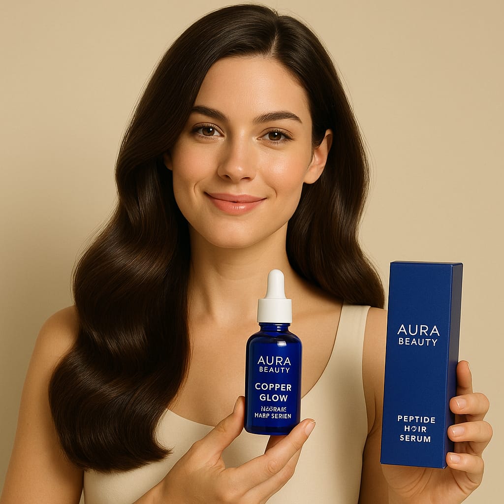 Copper Glow Peptide Hair Serum – Advanced 30ml Scalp Repair | Aura Beauty