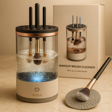 Aura Beauty automatic makeup brush cleaner electric spin dryer