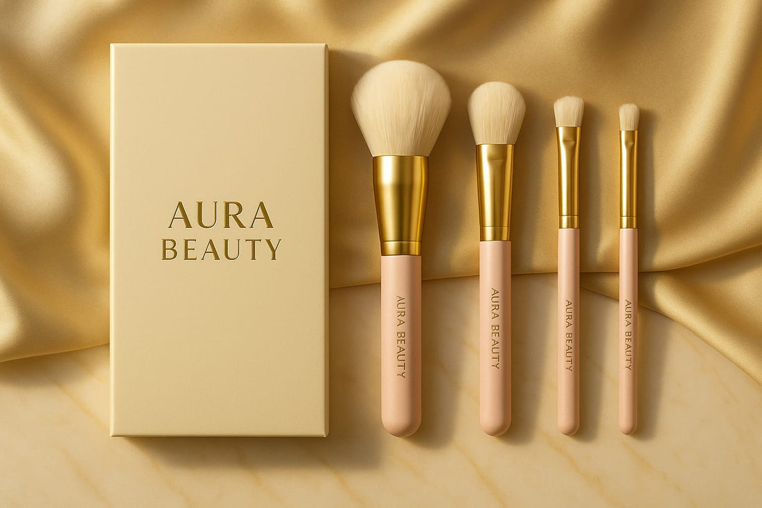 5pcs Makeup Brush Set: Pro Beauty Tools for Flawless Korean Makeup - aura beauty cosmetics