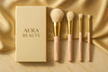 5pcs Makeup Brush Set: Pro Beauty Tools for Flawless Korean Makeup - aura beauty cosmetics
