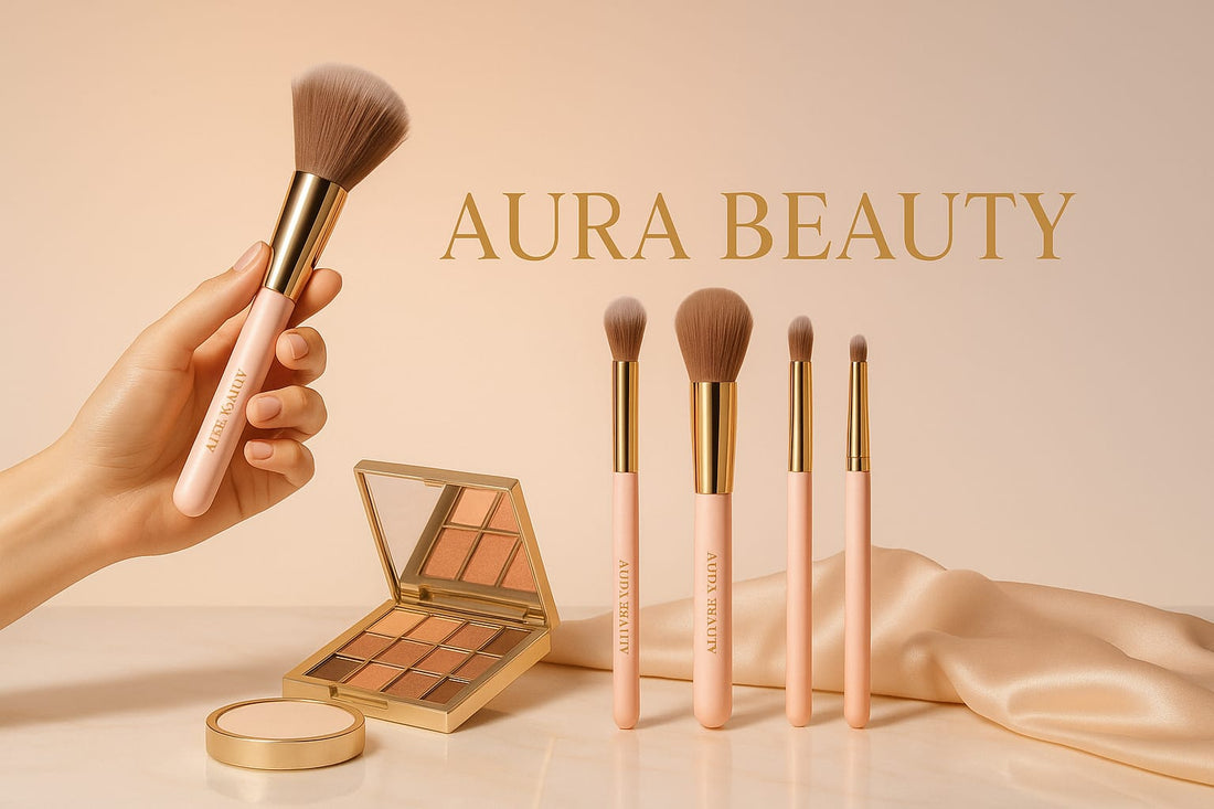 5pcs Makeup Brush Set: Pro Beauty Tools for Flawless Korean Makeup - aura beauty cosmetics