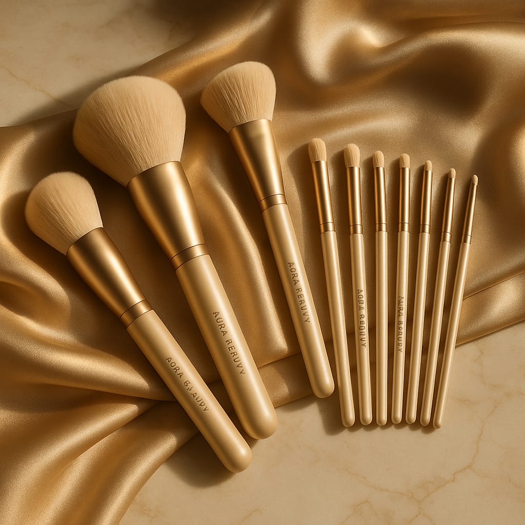 Makeup Brush 10pcs Set  – Professional Beauty Tools for Flawless Korean Glam | Aura Beauty