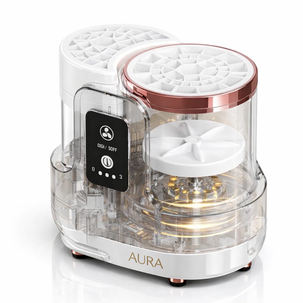 Makeup brush hygiene cleaning machine