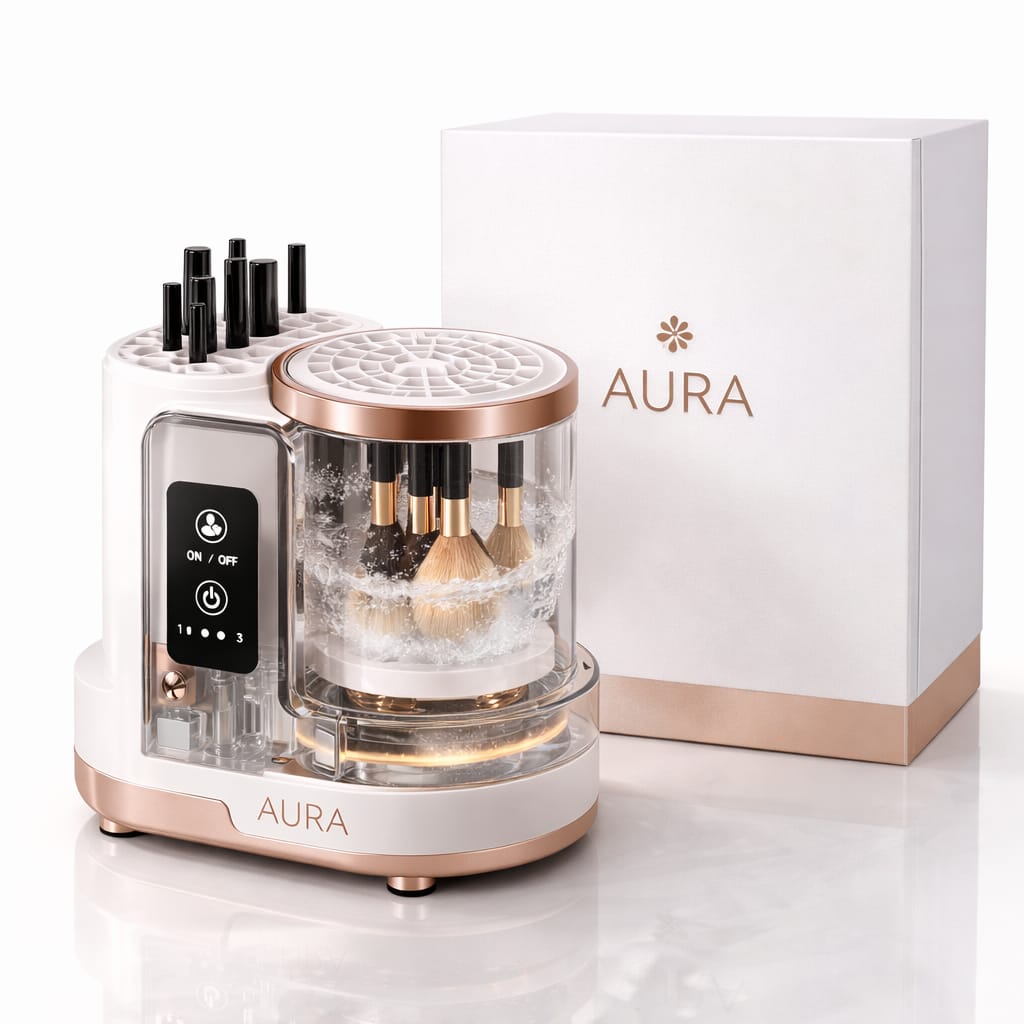 Makeup brush hygiene cleaning machine