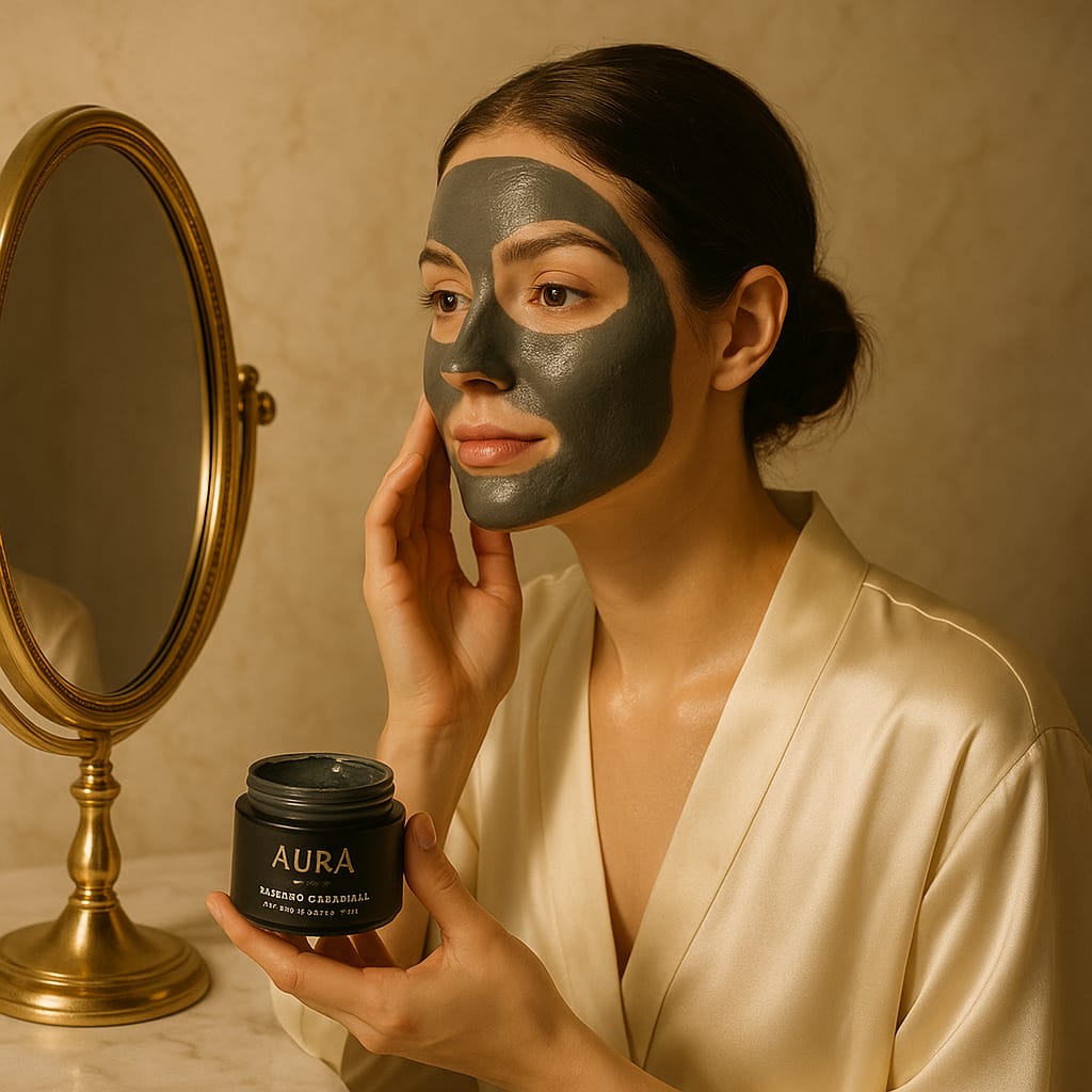 Bamboo Charcoal Deep Cleansing Mask 200g – Pore Detox & Blackhead Remover | Aura Beauty