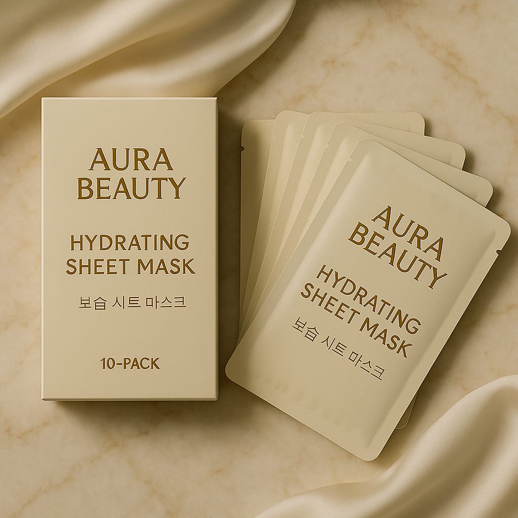 Korean Hydrating Sheet Mask 10-Pack – Fruit & Plant Essence Facial Treatment | Aura Beauty